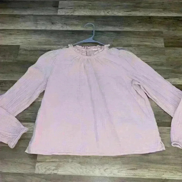 💜 Medium Pink GAP Long Sleeve Shirt - Picture 2 of 4